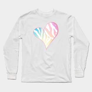 Rainbow Zebra Long Sleeve T-Shirt